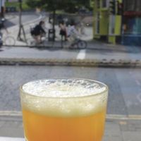 Cafe Kino, a Fentimans orange drink and a lovely view from the front window at Cafe Kino in Bristol