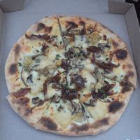 Wild Mushroom vegan pizza  at Dough Bros in Hamilton