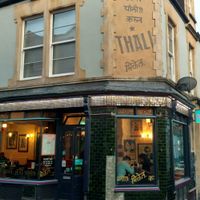 It says in Hindi - we will polish your sliver here at Thali Cafe - Montpelier in Bristol