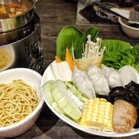 Vegan dumplings shabu set at Arashi Shabu Shabu in Penang