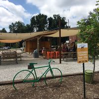 outdoor seating  at Swamp Rabbit Cafe in Greenville