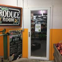 fresh produce room at Swamp Rabbit Cafe in Greenville