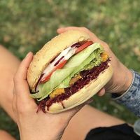 Vegan burger  at BurgerFuel in Christchurch