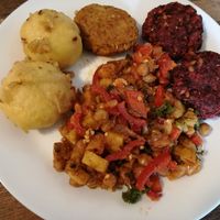 Self - service, you take what you like. Honestly the dumplings were not that great. at Impala in Ceske Budejovice