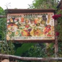 The sign for the restaurant at Baracoando in Baracoa