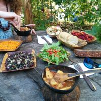 Vegan dinner at Baracoando in Baracoa