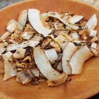 coconut appetizer at Baracoando in Baracoa
