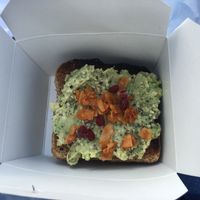 Avocado toast  at Juice Warrior in Edinburgh