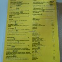 Menu at Nomit in Valencia