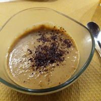 chocolate mousse as a dessert at Nomit in Valencia