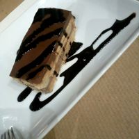 chocolate and cream cake at Nomit in Valencia