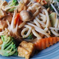 Udon Noodles with Peanut Sauce at Soya in Berlin