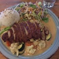 Vegane Ente mit Erdnusssauce at Soya in Berlin