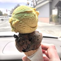 Turmeric and Chocolate Cookie Crumble at Mr. Dewie's Cashew Creamery in Albany