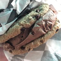 Custom Chocolate Sandwich—just ask if you want a flavor that’s not premade!  at Mr. Dewie's Cashew Creamery in Albany