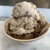 Chocolate and something else😜 at Mr. Dewie's Cashew Creamery in Albany