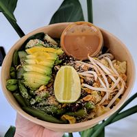 Vegan asian tempeh bowl at Oogst in Alkmaar