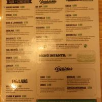 La carta at La Huella Vegana in Rivas-vaciamadrid