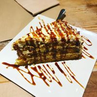 Tarta de zanahoria! at La Huella Vegana in Rivas-vaciamadrid