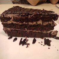 Tarta de chocolate at La Huella Vegana in Rivas-vaciamadrid