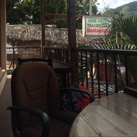 outdoor balcony seating  at Jade Green Tea Centre & Restaurant in Ella