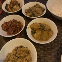 5 curries and rice   at Jade Green Tea Centre & Restaurant in Ella