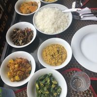 Vegetarian Curry with rice  at Jade Green Tea Centre & Restaurant in Ella