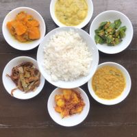 Six delectable vegan curries for Rs 375 at Jade Green Tea Centre & Restaurant in Ella