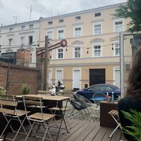 outdoor sitting area at Falla - Wawrzyniaka in Poznan