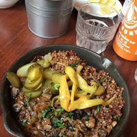 Vegan stroganoff from the fall mushroom menu  at Falla - Wawrzyniaka in Poznan