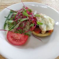Artichoke with veggies and salad at La Bio Cafetta in Lima