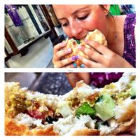 the 'small' sandwich.  at Falafel in Sarajevo