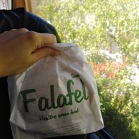 Falafel sandwich for to go, awesome food for that price indeed at Falafel in Sarajevo