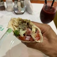 Falafel wrap and forest fruit smoothie at Falafel in Sarajevo