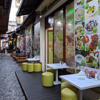 Outdoor seating at Falafel in Sarajevo