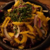 Mango lentils with rice at Soul Food in Santa Marta
