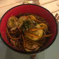 Vegan-ized noodle soup at Soul Food in Santa Marta