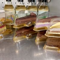 Many different raw cakes available. at Vyro Raw & Vegan Bistro in Bucharest