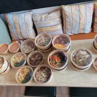 Dishes at Vyro Raw & Vegan Bistro in Bucharest