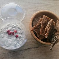 Caju cream with onion and herbs  at Vyro Raw & Vegan Bistro in Bucharest