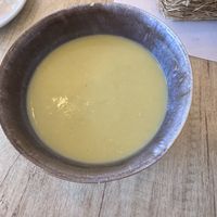 Cream of broccoli soup   at Vyro Raw & Vegan Bistro in Bucharest
