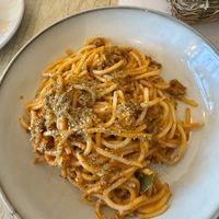 spaghetti bolognese   at Vyro Raw & Vegan Bistro in Bucharest