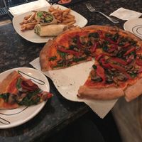 Great vegan pizza and the Cauliflower appetizer is a must try. at Hope Village Kitchen in Pawtucket