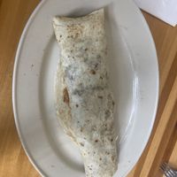 Plain bean burrito  at Taqueria La Familia in Denver
