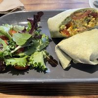 Scrambled tofu wrap   at Super Natural Newcastle in Newcastle Upon Tyne