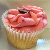 vegan cupcake at Super Natural Newcastle in Newcastle Upon Tyne