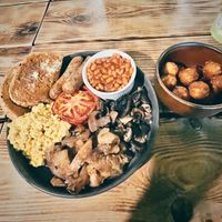English breakfast   at Super Natural Newcastle in Newcastle Upon Tyne