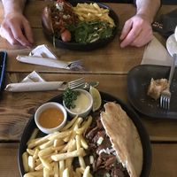 Donner kebab and hotdog with Chili   #Veganuary at Super Natural Newcastle in Newcastle Upon Tyne