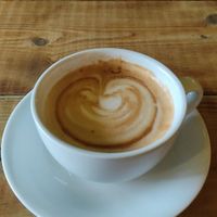 Oat flat white at Super Natural Newcastle in Newcastle Upon Tyne