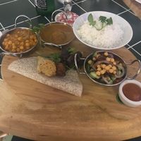Authentic Indian platter at Super Natural Newcastle in Newcastle Upon Tyne